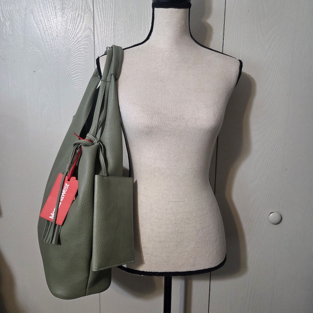 montana west faux leather sage green boho bucket shoulder purse floppy slouchy
